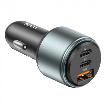 Incarcator Auto USB, 2x Type-C, Fast Charging, 95W - Hoco Galloper (NZ9) - Black - Img 2