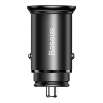 Incarcator Auto VOOC, USB, QC3.0, USB-C PD30W - Baseus Circular Metal PPS (CCYS-C01) - Black - Img 3