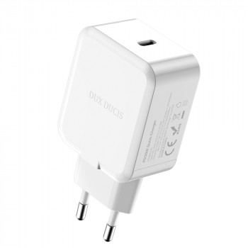 Incarcator Priza Type-C, 30W, PD, QC 3.0 - Dux Ducis (C100) - White - Img 1