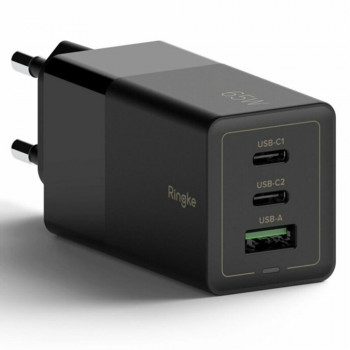 Incarcator Priza USB, 2x Type-C Fast Charging - Ringke - Black - Img 2