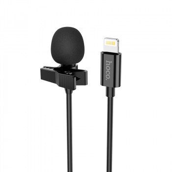 Microfon pentru Telefon cu Mufa Lightning - Hoco (L14) - Black - Img 2