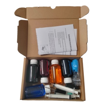Set complet pentru reumplere cartuse Canon PG575, CL576, PG-575XL, CL-576XL, negru si color, kit cu cerneala refill, lichid curatare , burghiu