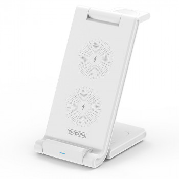Statie Incarcare 15W pentu Telefon, Casti, Smartwatch - Duzzona (W10-A) - White - Img 1
