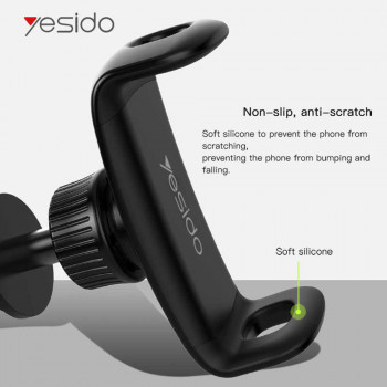 Suport Auto 360° Universal Grila Ventilatie - Yesido (C47) - Black - Img 4