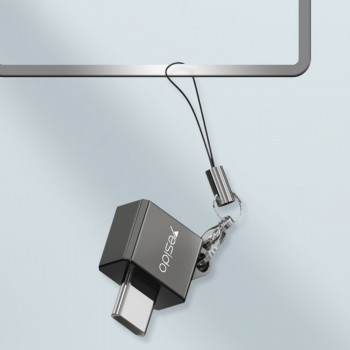 Adaptor OTG Type-C la USB 480Mbps - Yesido (GS08) - Black - Img 2