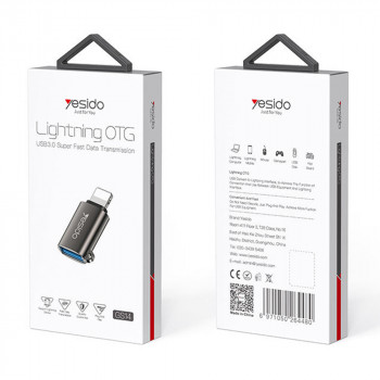 Adaptor OTG USB 3.0 la Lightning 480Mbps - Yesido (GS14) - Black - Img 4