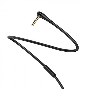 Cablu Audio Jack la Jack cu microfon 1m - Hoco (UPA15) - Black - Img 3