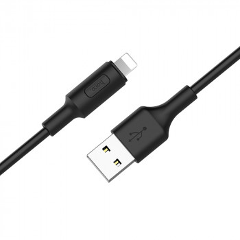 Cablu de Date USB-A la Lightning 10W, 2A, 1m - Hoco Soarer (X25) - Black - Img 4