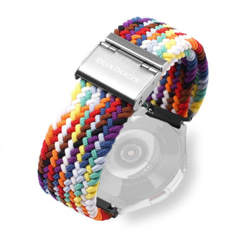 Curea pentru Samsung Galaxy Watch 4, Galaxy Watch Active 1 / 2 (40 mm / 44 mm), Huawei Watch GT / GT 2 / GT 3 (42 mm) - Dux Ducis Mixture II Version - Rainbow - Img 3