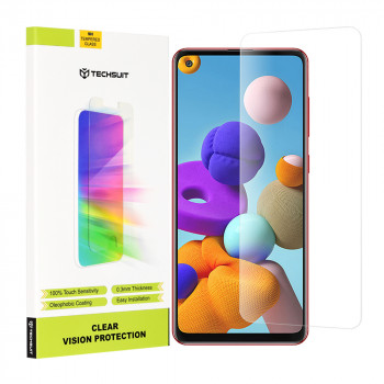 Folie protectie telefon Samsung Galaxy A21s - Techsuit Clear Vision Glass - Transparent