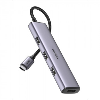 Hub Type-C la 4xUSB 3.0, 5Gbps - Ugreen (20841) - Gray - Img 1
