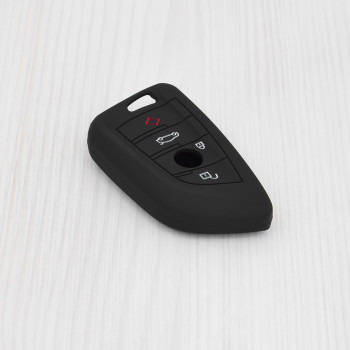 Husa pentru cheie BMW 5, 6, 7, F, G, X Series, 320i, 420i, 520i, 650i, iX3 - Techsuit Car Key Case (1004.12) - Black - Img 3