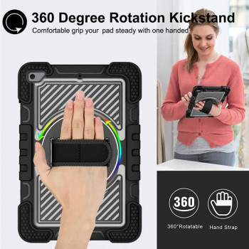 Husa pentru tableta iPad Mini 4 / 5 (2015 / 2019) - Techsuit StripeShell 360 - Black - Img 3