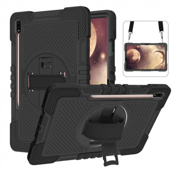 Husa pentru tableta Samsung Galaxy Tab S7 Plus / S8 Plus - Techsuit StripeShell 360 - Black