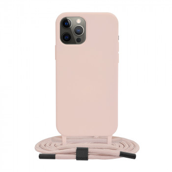 Husa telefon iPhone 12 Pro - Techsuit Crossbody Lanyard - Pink
