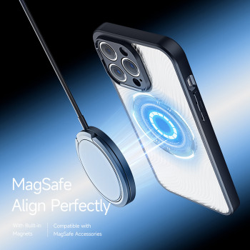 Husa telefon iPhone 14 Pro - Dux Ducis Aimo MagSafe Series - Black - Img 3
