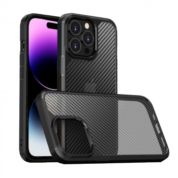 Husa telefon iPhone 14 Pro Max - Techsuit Carbon Fuse - Black