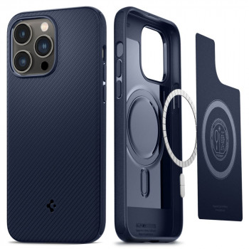 Husa telefon iPhone 14 Pro - Spigen Mag Armor - Navy Blue