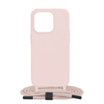Husa telefon iPhone 15 Pro - Techsuit Crossbody Lanyard - Pink