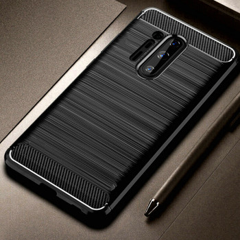 Husa telefon OnePlus 8 Pro - Techsuit Carbon Silicone - Black - Img 4