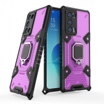 Husa telefon Oppo Reno6 Pro 5G (Snapdragon) - Techsuit Honeycomb Armor - Rose-Violet