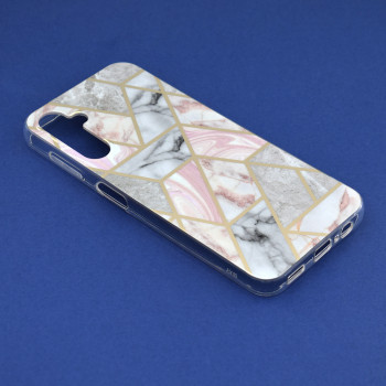 Husa telefon Samsung Galaxy A14 4G / A14 5G - Techsuit Marble Series - Pink Hex - Img 2