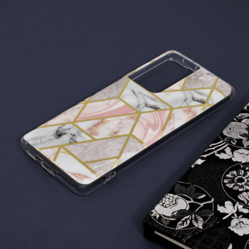Husa telefon Samsung Galaxy S21 Ultra 5G - Techsuit Marble Series - Pink Hex - Img 4