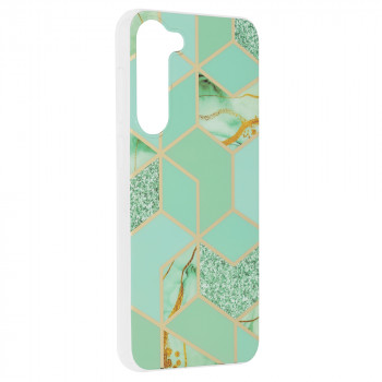 Husa telefon Samsung Galaxy S23 Plus - Techsuit Marble Series - Green Hex - Img 2