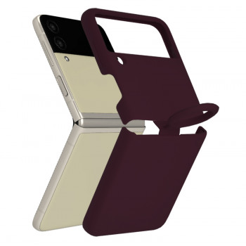 Husa telefon Samsung Galaxy Z Flip3 5G - Techsuit Soft Edge Silicone - Plum Violet - Img 1