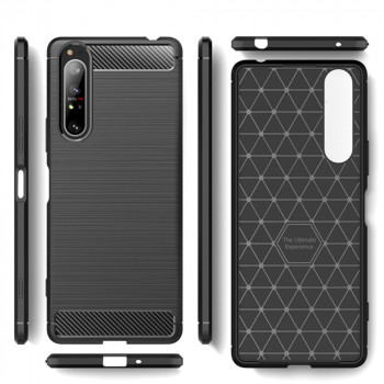 Husa telefon Sony Xperia 5 II - Techsuit Carbon Silicone - Black - Img 3