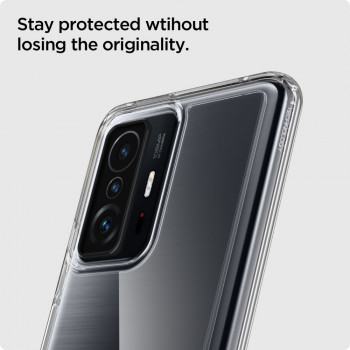 Husa telefon Xiaomi 11T / 11T Pro - Spigen Ultra Hybrid - Crystal Clear - Img 3