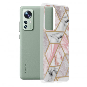 Husa telefon Xiaomi 12 / 12X - Techsuit Marble Series - Pink Hex