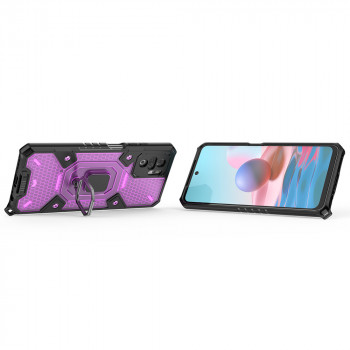 Husa telefon Xiaomi Redmi Note 10 4G / Note 10S / Poco M5s - Techsuit Honeycomb Armor - Rose-Violet - Img 2