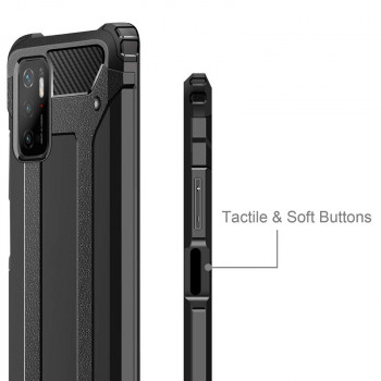 Husa telefon Xiaomi Redmi Note 10 5G / Poco M3 Pro 5G - Techsuit Hybrid Armor - Black - Img 2