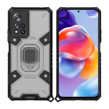Husa telefon Xiaomi Redmi Note 11 Pro+ 5G - Techsuit Honeycomb Armor - Black - Img 1