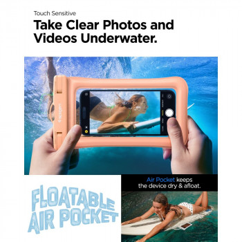 Husa universala pentru telefon - Spigen Waterproof Case A610 - Apricot - Img 4