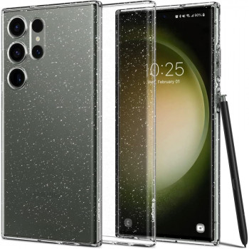 Huse pentru Samsung Galaxy S23 Ultra - Spigen Liquid Crystal Glitter - Crystal Quartz - Img 1