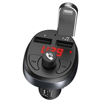 Incarcator auto cu modulator FM 2xUSB-A, 10.5W, 2.1A - Hoco (E41) - Black - Img 3