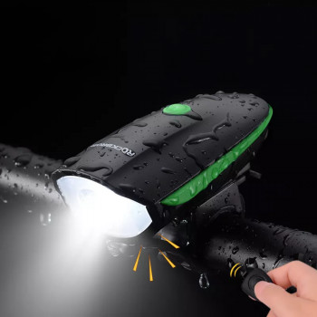 Lanterna pentru Bicicleta 1200mAh, 250lm - RockBros Front T6 LED (7588-G) - Green - Img 2