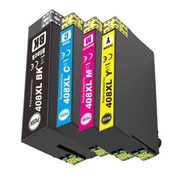 Pachet 4 cartuse ( BK, C, M, Y ) compatibile pentru imprmanta Epson WF-C4810, C4310, 408XL inkjet cerneala