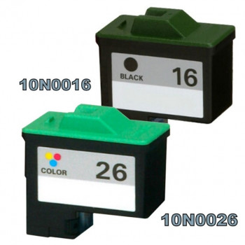 Pachet Cartus negru Lexmark-16 + Cartus color Lexmark-26 ( Lexmark16 10N0016 Lexmark 16 + Lexmark26 10N0026 Lexmark 26 ) compatibile - Img 3