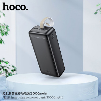 Baterie Externa 2x USB, Type-C, Micro-USB, 2A, 30000mAh - Hoco Smart (J111B) - Black - Img 4