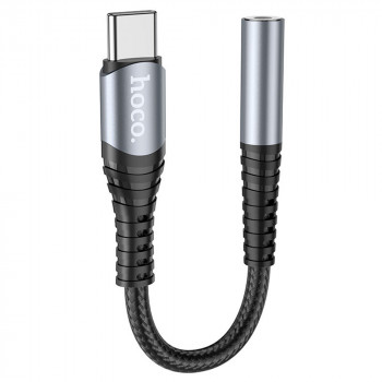 Cablu Audio Adaptor Type-C la Jack 1.2cm - Hoco (LS33) - Grey - Img 3