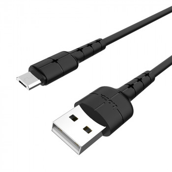 Cablu de Date USB-A la Micro-USB 10W, 2A, 1.2m - Hoco Star (X30) - Black - Img 3