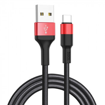 Cablu de Date USB-A la Type-C 10W, 2A, 1m - Hoco Xpress charge (X26) - Black / Red - Img 2
