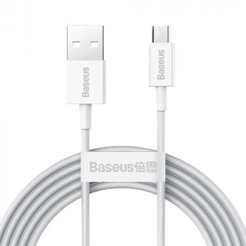 Cablu de Date USB la Type-C 65W, 2m - Baseus Superior Series (CAYS001002) - White - Img 1