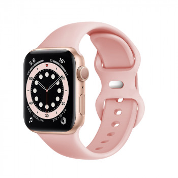 Curea pentru Apple Watch 1 / 2 / 3 / 4 / 5 / 6 / 7 / SE / 8 (38 / 40 / 41 mm) - Techsuit Watchband (W031) - Light Pink - Img 1