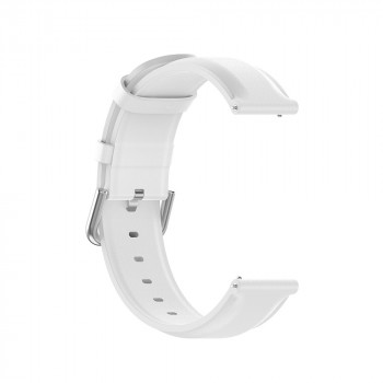 Curea pentru Samsung Galaxy Watch 4/5/Active 2, Huawei Watch GT 3 (42mm)/GT 3 Pro (43mm) - Techsuit Watchband 20mm (W007) - White - Img 3