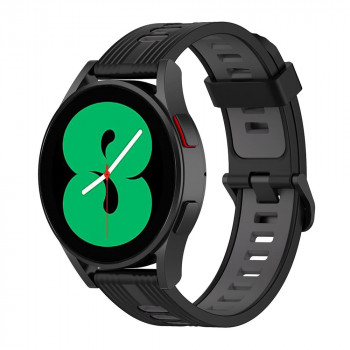 Curea pentru Samsung Galaxy Watch (46mm) / Gear S3, Huawei Watch GT / GT 2 / GT 2e / GT 2 Pro / GT 3 (46 mm) - Techsuit Watchband 22mm (W002) - Black - Img 3