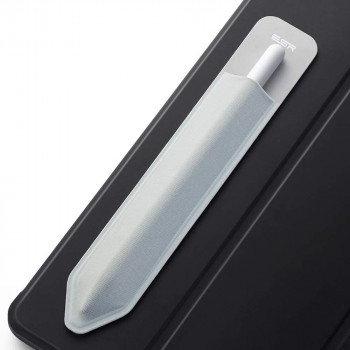 ESR - Pen Holder - for 1st and 2nd Gen, PU Leather, Lycra, Adhesive Attached - Grey - Img 1